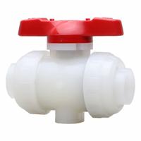 ASAHI Manual Two-Way Ball Valve: 1 1/2 in, PVDF, 150 psi Max. Pressure (CWP), Full Port Ball Port (MPN 1627015). Key specifications — Brand: ASAHI; Handle: Tee.