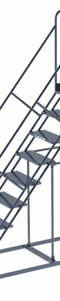 BALLYMORE Ladder: 7.5 ft Platform Ht, Assembled, Steel, Manual Lock, Perforated, 32 in x 88 in (MPN WT-LA093221P). Key specifications — Includes Handrails: Handrails Included; Material: Steel; Brand: BALLYMORE; Color: Gray.