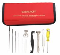 ASHCROFT Gauge Tool Kit: 10-Piece Gauge Repair Kit, For 4 1/2 in and Larger Pressure Gauges (MPN 1105T). Key specifications — Manufacturer Part Number: 1105T; For Use With: 4-1/2 in and Larger Pressure Gauges; Includes: Wiggler; Brand: ASHCROFT; Accessory Type: 10-Piece Gauge Repair Kit.