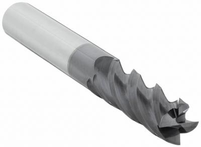APPROVED VENDOR Square End Mill: Carbide, AlTiCrN Coated, 4 Flute, 7/16" Mill Dia, 2" LOC - Fast-Cutting Carbide Square End Mills for Steel & Cast Iron