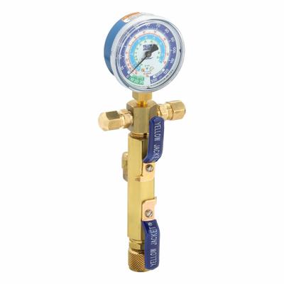 YELLOW JACKET Manifold Gauge: 2 Valves, 0 Hoses, Series SuperEvac - Evacuation Manifolds