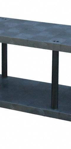 STRUCTURAL PLASTICS Plastic Shelving: 96 in x 24 in, 27 in Overall Ht, 2 Shelves (MPN ST9624B). Key specifications — Resistance Properties: Corrosion-Resistant; Frame Material: Plastic; Shelving Material: High Density Polyethylene; Brand: STRUCTURAL PLASTICS.