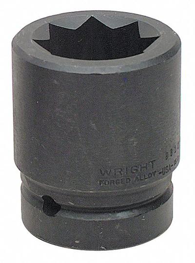 WRIGHT Impact Socket: 1 in Drive Size, SAE, 1 7/16 in Socket Size, 8-Point, Std - 1" Drive Impact Sockets