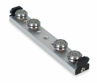 BISHOP-WISECARVER Linear Guide Carriage Assembly: SW, Size 1, 4-Roller Assembly, Ball (MPN UT1WPA-4A). Key specifications — For Use With: Vee Profile; Product Type: Ball; Carriage Material: Aluminum; For Rail Size: Size 1.