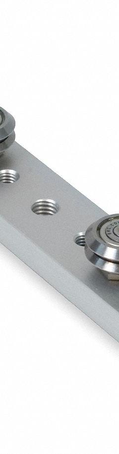 BISHOP-WISECARVER Linear Guide Carriage Assembly: SW, Size 1, 4-Roller Assembly, Ball (MPN UT1WPA-4A). Key specifications — For Use With: Vee Profile; Product Type: Ball; Carriage Material: Aluminum; For Rail Size: Size 1.