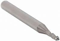 APPROVED VENDOR Ball End Mill: Carbide, 3 Flute, 1/32" Mill Dia, 1/8" LOC, 1-1/2" OAL (MPN 222-001001)