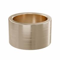 Sleeve Bearing: Bronze, SAE 841, 20 mm Bore, 25 mm OD, 15 mm Lg, 49,938 lb/sq in-fpm Max PV, 10 PK (MPN AAM2025-15B). Key specifications — System of Measurement: Metric; Material Grade: SAE 841; Brand: OILITE.
