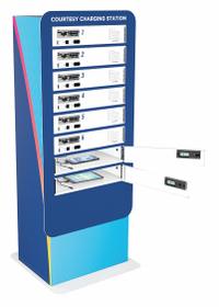 KWIKBOOST Device Charging Locker: (1) Lightning/(1) USB-C per bay, (1) Lightning/(1) USB-C per bay (MPN KB93800). Key specifications — Includes: (1) Lightning; Brand: KWIKBOOST; Features: Custom Graphics.