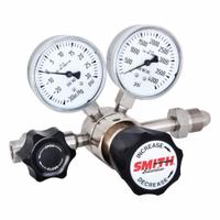 SMITH EQUIPMENT High Purity Gas Regulator: Two Stage, CGA 350 Inlet, 1/4" Tube Outlet, 100 psig (MPN 222-0306). Key specifications — Brand: SMITH EQUIPMENT; Manufacturer Part Number: 222-0306; Diaphragm Material: Stainless Steel; Outlet Connection: 1/4" Tube; Inlet Connection: CGA 350.
