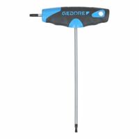 GEDORE Torx Key: 2 Tips, Torx, Single Ball End, T15 Tip Size, Long, Alloy Steel, Chrome, T-Handle (MPN DT 2143 KTX T15). Key specifications — attr1205415: GEDORE; attr1205419: Chrome.