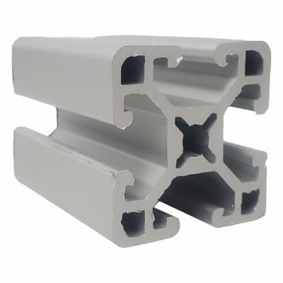 FAZTEK T-Slot Framing Extrusion: 15 Series, 12 ft Lg, 1 1/2 in x 1 1/2 in, Silver - Square Grooved Inch Profiles