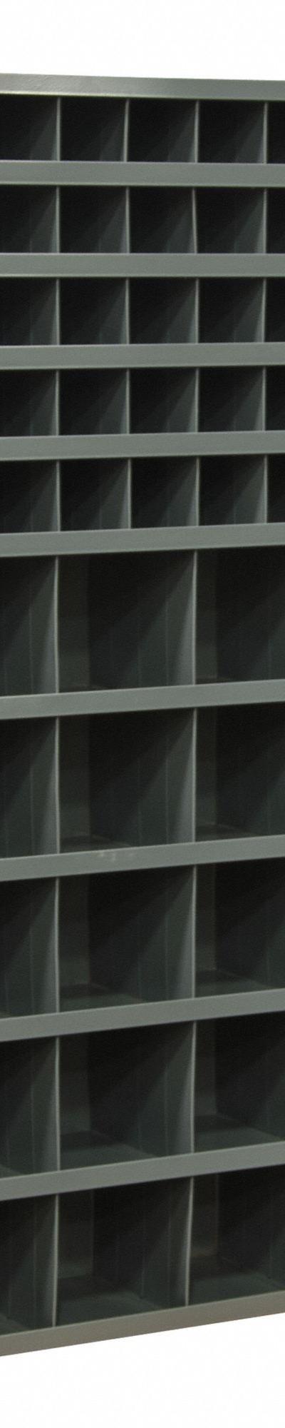 DURHAM MFG Pigeonhole Bin Unit: 34 in x 12 in x 66 in - Lipped Fixed-Size Compartmented Shelving