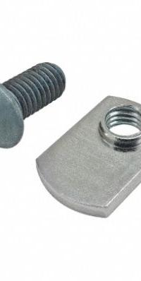 Bolt Assembly: M8 Size, 16 mm Thread Lg, Button Head Socket Cap, For 8.2 mm Slot Wd, Steel, 15 PK (MPN 75-3422-15). Key specifications — Fastener Type: T-Nut; Fastener Head Type: Button Head Socket Cap; Material: Steel; Finish: Zinc-Plated; T-Slot Fastener Type: Bolt Assembly; Threaded Hole Location: Single Offset; Compatible Series: 80/20 40 Series; System of Measurement: Metric.