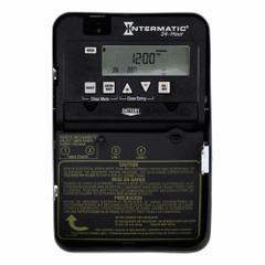 INTERMATIC Electronic Timer: 24 hr, Not Astronomic, 120-277V AC, SPST, Digital (MPN ET1105C). Key specifications — Body Material: Metal; Indoor/Outdoor Usage: Indoor; Astronomic Functionality: Not Astronomic; Mounting Style: Surface; Brand: INTERMATIC.