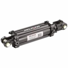 DELAVAN AG PUMPS Tie Rod Hydraulic Cylinders: 3 1/2 in Bore Dia., 24 in Stroke Lg, 1 1/2 in Rod Dia. (MPN DPL3524-150). Key specifications — attr98892: DELAVAN AG PUMPS; attr95589: 24,053 lb; attr95592: Double Acting; attr1142403: Dual Port PowerMax; attr1382128: 1/2" NPT.