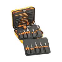 KLEIN TOOLS Insulated Tool Kit: Insulated, 22 Total Pcs, Tool Case (MPN 33527). Key specifications — attr541600: (8) Diagonal-Cutting Pliers; attr541603: None; attr541599: (1) Knife; attr541604: (1) Wire Crimper; attr541515: KLEIN TOOLS; attr548994: (9) Specialty Screwdriver.