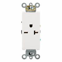 LEVITON Plugs and Receptacles: Single, 6-20, White, 250V AC, 20 A, 2 Pole / 3 Wire (MPN 16441-W)
