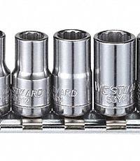 WESTWARD Socket Set: 1/4 in Drive, 12 Piece, 12-Point, Metric, 3.5 mm to 12 mm (MPN 53PN31). Key specifications — attr1224269: 1/4 in; attr1204685: Tether Ready; attr1204650: 3.5 mm to 12 mm; attr1204673: Socket Bits Not Included; attr1204688: WESTWARD; attr1206170: Standard Sockets.