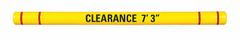 Clearance Bar: 120 in Overall Lg, 7 3/8 in Outside Dia, Yellow, HDPE, Indoor/Outdoor (MPN HTGRD712OYR). Key specifications — Includes: (2) Eye Hooks; Color: Yellow; Includes Mounting Hardware: Mounting Hardware Included; Material: HDPE; Use Location: Indoor; Stripe Color: Red; Brand: APPROVED VENDOR.