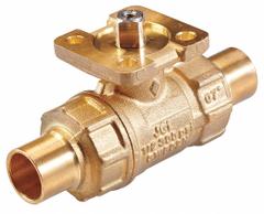 HVAC Control Ball Valve: 2-Way, 1/2 in Sweat, 11.7 CV Flow, 200 psi Close-off, No Actuator (MPN VG1275AN). Key specifications — Ball Material: Stainless Steel; Body Material: Brass; For Media: Steam.