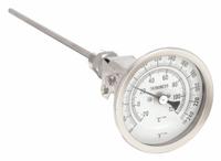APPROVED VENDOR Dial Thermometer: 0°F to 250°F /-20°C to 120°C, 9 in Stem Lg, 3 in Dial Dia (MPN 1NGB1). Key specifications — Accuracy: ±1 % @ 41 to 200 °F, ±1.5 % Otherwise; Brand: APPROVED VENDOR.