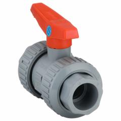 CHEMTROL Manual Two-Way Ball Valve: 1 in, CPVC, Straight, True Union Socket/True Union NPT, Lever (MPN U51TB-V 1). Key specifications — Brand: CHEMTROL; Handle: Lever.
