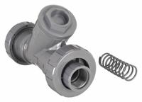 HAYWARD True Union Y Check Valve: Piston, Y-Style Valve Body, 1 1/2 in Pipe Size, FNPT x FNPT, PVC (MPN YC10150TEU). Key specifications — Brand: HAYWARD.