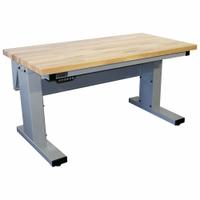 PRO-LINE Ergonomic Work Bench: Adj Ht, Maple, 60 in x 30 in, 1,000 lb Overall Load Capacity, Gray (MPN MVSII6030M-A31). Key specifications — Brand: PRO-LINE.