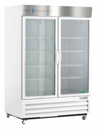 AMERICAN BIOTECH SUPPLY Lab Refrigerator: 49 cu ft, Upright, 1°C to 10°C, 34 3/4 in Overall Dp, Temp (MPN ABT-HC-LS-49). Key specifications — Door Opening Style: Left and Right; Color: White; Alarm Type: Temperature; Manufacturer Part Number: ABT-HC-LS-49; Brand: AMERICAN BIOTECH SUPPLY; Product Type: Lab Refrigerator; Door Type: Swing Glass; Refrigerant Type: R-290.