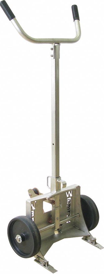 WESCO Drum Hand Truck: For 30 gal_55 gal_85 gal Cntnr Cap - Corrosion-Resistant Knock-Down Stainless-Steel-Frame Drum Hand Trucks