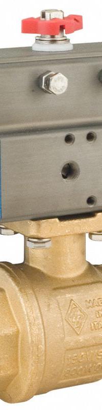 BONOMI Pneumatically Actuated Two-Way Ball Valve: 3 in, Brass, FNPT x FNPT, Double-Acting, Two-Piece (MPN 8P0080LF-3-C2). Key specifications — Brand: BONOMI; Pilot Solenoid Voltage: 24V DC.