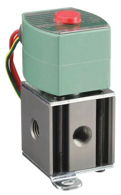 REDHAT Solenoid Valve: 4-Way, 1/4 in Pipe Size, 110V AC/120V AC, Watertight/Without Junction Box (MPN 8340G001). Key specifications — Pipe Size: 1/4 in; Voltage: 110V AC; Brand: REDHAT; Coil Enclosure: Watertight.