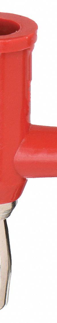 Banana Plug: 1 1/2 in Lg, Beryllium Copper, Polycarbonate, 5,000 V Max Volt, 15 A Max Current, Red (MPN 1825-2-G/10P). Key specifications — Contact Material: Beryllium Copper; Body Material: Zinc Die-Cast; Brand: POMONA; Color: Red.