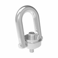 JERGENS Hoist Ring: Pivot/Swivel, Black Oxide-Coated Steel, 1/2"-13, Max. 2,500 lb, Pulling (MPN 23411-SS). Key specifications — Brand: JERGENS; Thread Size: 1/2"-13; Operation: Pulling.