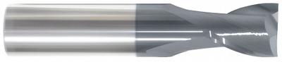APPROVED VENDOR Square End Mill: Carbide, AlTiN Coated, 2 Flute, 9/32" Mill Dia, 1/2" LOC - General Purpose Carbide Square End Mills