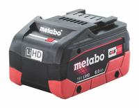 METABO Battery Pack: CORE18V®, 8 Ah, Battery Included, Tabbed, 18V DC (MPN 18V 8.0Ah LiHD). Key specifications — attr1278107: Not Oil-Resistant.