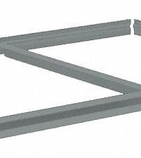 TENNSCO Shelf: 48 in x 30 in, 850 lb Load Capacity, Gray, Shelf (MPN ZBES-4830). Key specifications — Includes: (4) Beams; Shelf Configuration: Single Straight; Color: Gray; Frame Material: Steel; Brand: TENNSCO; Frame Finish: Zinc Plated; Product Type: Shelf.
