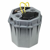 LIBERTY PUMPS Sink Drain Pump System: 5.5 gal, 1/2 hp, 208/230V AC, 46 gpm Flow Rate @ 10' of Head (MPN 405HV-2). Key specifications — Brand: LIBERTY PUMPS; Rated Voltage: 208/230V AC; Discharge Location: Top; Switch: Piggyback Tether Float.