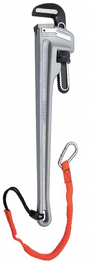PROTO Pipe Wrench: Aluminum, 4 in Jaw Capacity, Serrated, 24 in Overall Lg - Straight Pipe Wrenches