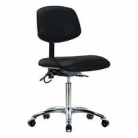ESD Task Chair: Vinyl, Armless, Ht Range 21 1/2 in to 29 in, 18 1/2 in Seat Wd, 17 in Seat Dp, Black (MPN BR-ESD-VMBCH-CR-T1-A0-NF-EC-ESDBLK). Key specifications — Foot Support: No; Back Tilt Backward: 13.5°; Back Tilt Forward: 10.5°; Base Material: Aluminum; Brand: APPROVED VENDOR; Product Type: ESD Task Chair; ESD-Safe: ESD-Safe; Seat Tilt Backward: 3°.