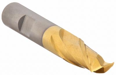 CLEVELAND Square End Mill: Cobalt, TiN Coated, 2 Flute, 3/4" Mill Dia, 1-5/16" LOC - General Purpose Cobalt Square End Mills
