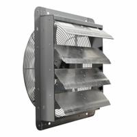 Galvanized Shutter Fan: 18 in Blade, 3 Speed, 1/15 hp, Totally Enclosed Air Over, 1,736 cfm, 120V AC (MPN GSF3-18A). Key specifications — Brand: CANARM; Motor Enclosure: Totally Enclosed Air Over; Frame Material: Aluminum; Number of Speeds: 3; Frame Finish: Galvalume; Nameplate Voltage: 120V AC.