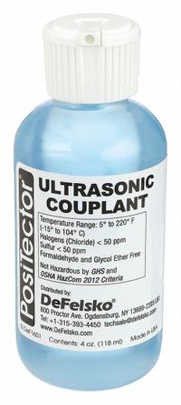 DEFELSKO Ultrasonic Couplant: Ultrasonic Couplant, 1XTG3/2DPP2, Ultrasonic Coupling Gel, 4 oz, 12 PK (MPN ULTRASONIC COUPLANT). Key specifications — Compatible with Manufacturer Model Number: 2DPP2; Brand: DEFELSKO; Couplant Gel Volume: 4 oz.