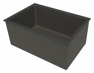 INSTOCK Drop-In Sink: Rectangular, 24 in Bowl Lg, 16 in Bowl Wd, 8 in Bowl Dp - Corrosion-Resistant Laboratory Sinks