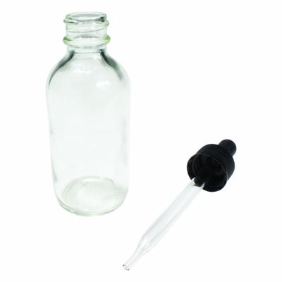 APPROVED VENDOR Dropper Bottle: Round, 15 mL, 0.5 fl oz, Soda Lime Glass - Clear Glass Lab Dropper Bottles
