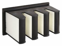 GRAINGER V-Bank Air Filter: 12 in x 24 in x 12 in, Synthetic, Single Header, 4 Vs, Downstream Face (MPN 33E940). Key specifications — Brand: GRAINGER; Frame or Header Material: Plastic; Media Material: Synthetic; Filters Out: Legionella.