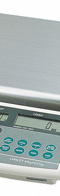 A&D WEIGHING Industrial Bench Scale: 15 in x 11 3/4 in, Not IP Rated, Integrated, HD-Series (MPN HD-12KA). Key specifications — Connection Ports: RS-232C; Readability: 0.005 lb/0.002 kg; Brand: A&D WEIGHING; Weighing Surface Material: Stainless Steel.
