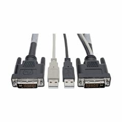 EATON TRIPP LITE Server Management Cable Kit: Cat5/5e/DVI/USB 2.0/VGA/SVGA, 1920x1200 @ 60Hz, Male (MPN P760-010-DVI). Key specifications — Brand: EATON TRIPP LITE; Connection Technology: VGA/SVGA; Product Type: KVM Cable Kit; Supported Video Resolution - Maximum: 1920x1200 @ 60Hz; Compatible KVM Switch Type: Tripp Lite Series; End 1 Connection Type: DVI-I Dual Link; End 1 Gender: Male; End 2 Connection Type: USB-A (Male).