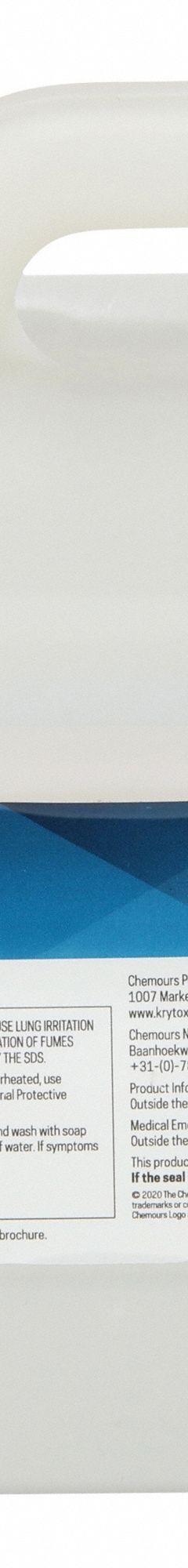 KRYTOX Vacuum Pump Lubricant: 1.3 gal, Pail, 2 SAE Grade, 15 ISO Viscosity Grade, 60 Viscosity Index (MPN 1506). Key specifications — attr71764: Yes; attr59269: 15; attr59266: Pail; attr59275: 2; attr59279: 60.