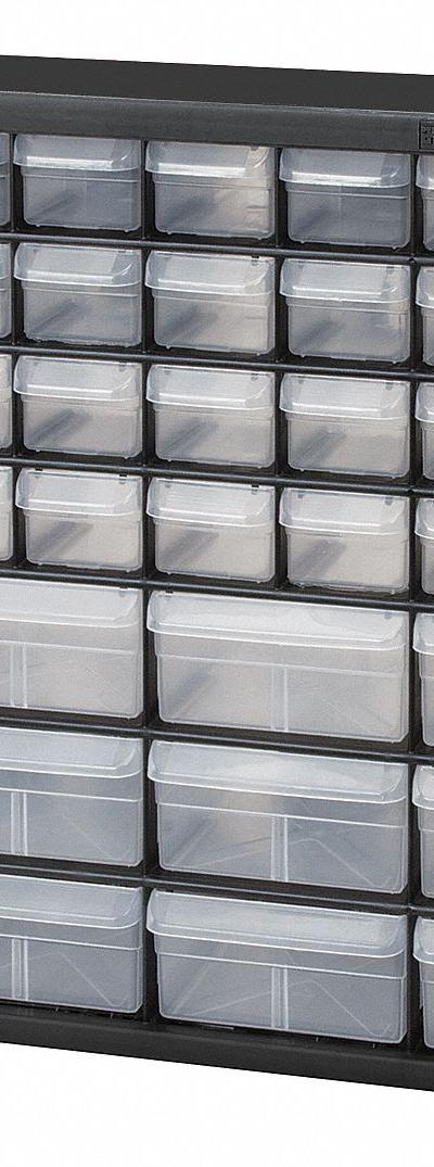 AKRO-MILS Drawer Bin Cabinet: 20 in x 6 1/2 in x 15 3/4 in - Plastic Small Parts Drawer Cabinets